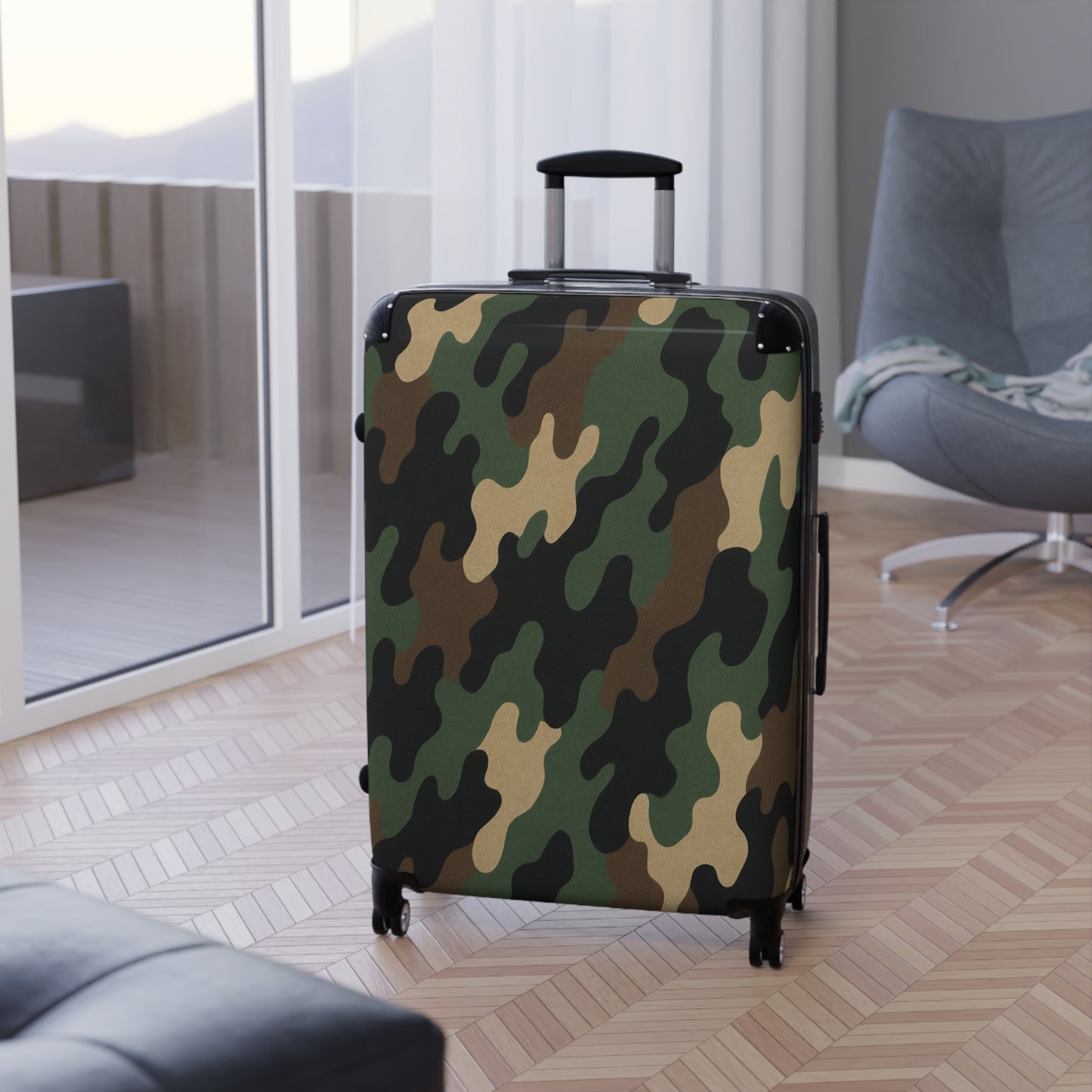 Camouflage Carry-On Suitcase – Military Camo Travel Luggage