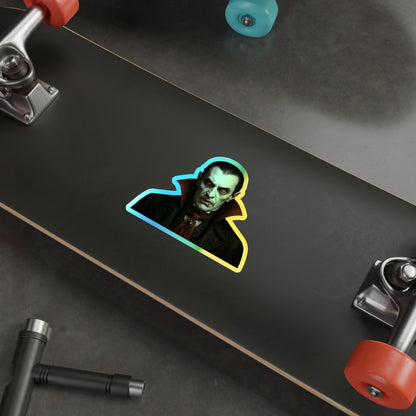 Holographic Dracula Stickers, Die-cut Stickers for Halloween, Skateboard Stickers, Vinyl Stickers, Cool Decorative Stickers