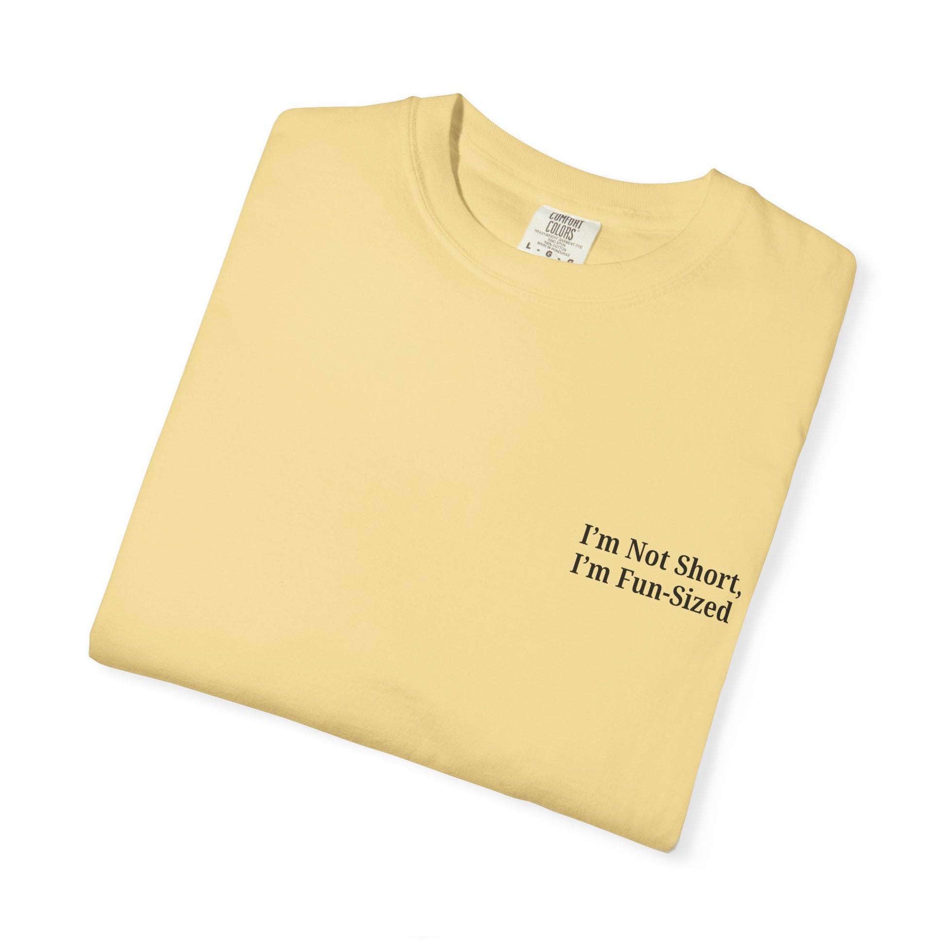 Playful Unisex Garment-Dyed T-shirt: I'm Not Short, I'm Fun Sized, Funny Shirt, Gift for Teens, Casual Wear, Birthday Gift, Humor Tee - TRV