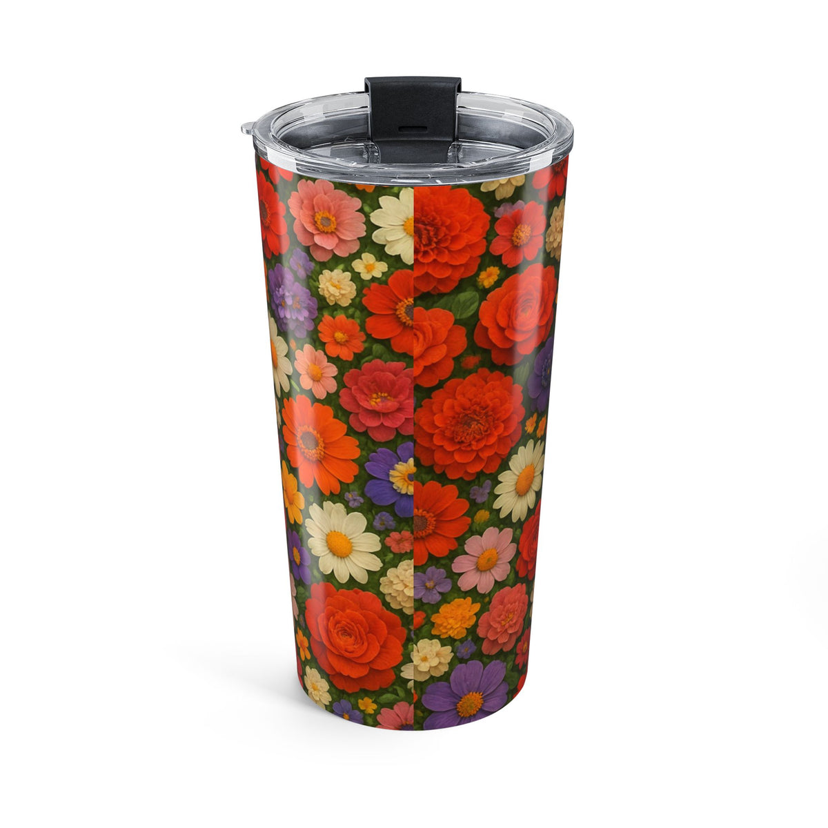 Retro floral collage 20oz insulated stainless steel tumbler - view 3