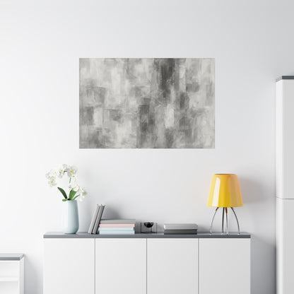 Abstract grey brushstroke canvas wall art by Printify, modern neutral matte stretched canvas for contemporary home decor.
