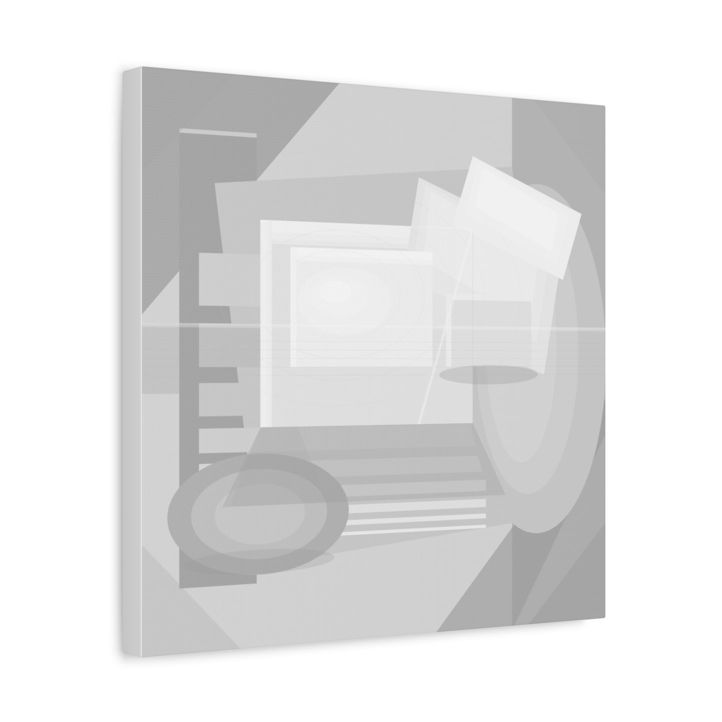 Abstract Geometric Collage Matte Canvas