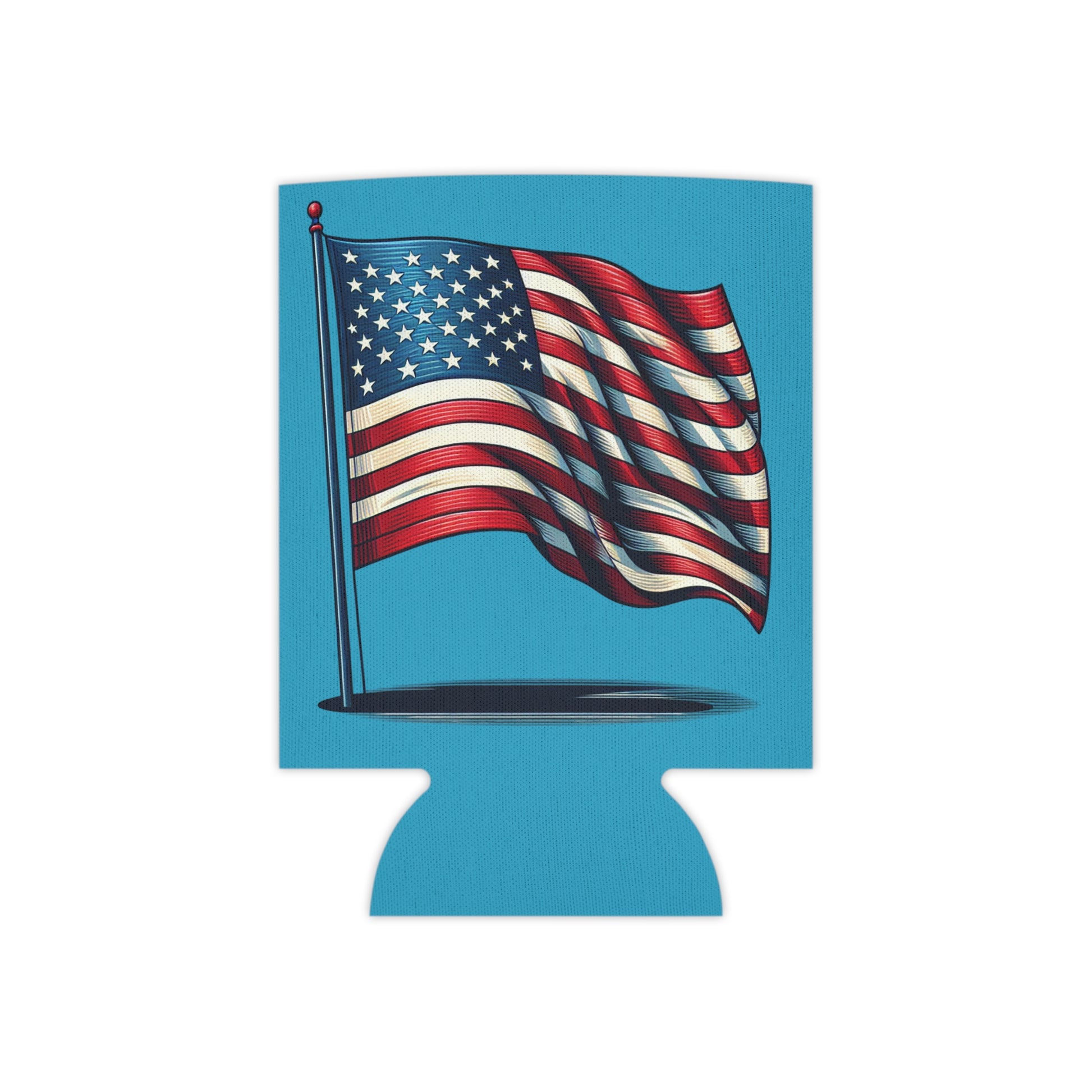 Patriotic Can Cooler, Summer BBQ Accessory, Independence Day Drink Holder, Americana Coaster, USA Party Favor - TRV