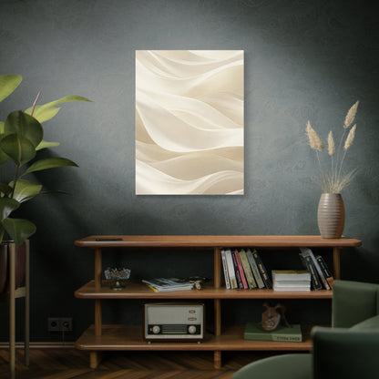 Neutral Abstract Wave Art Matte Canvas