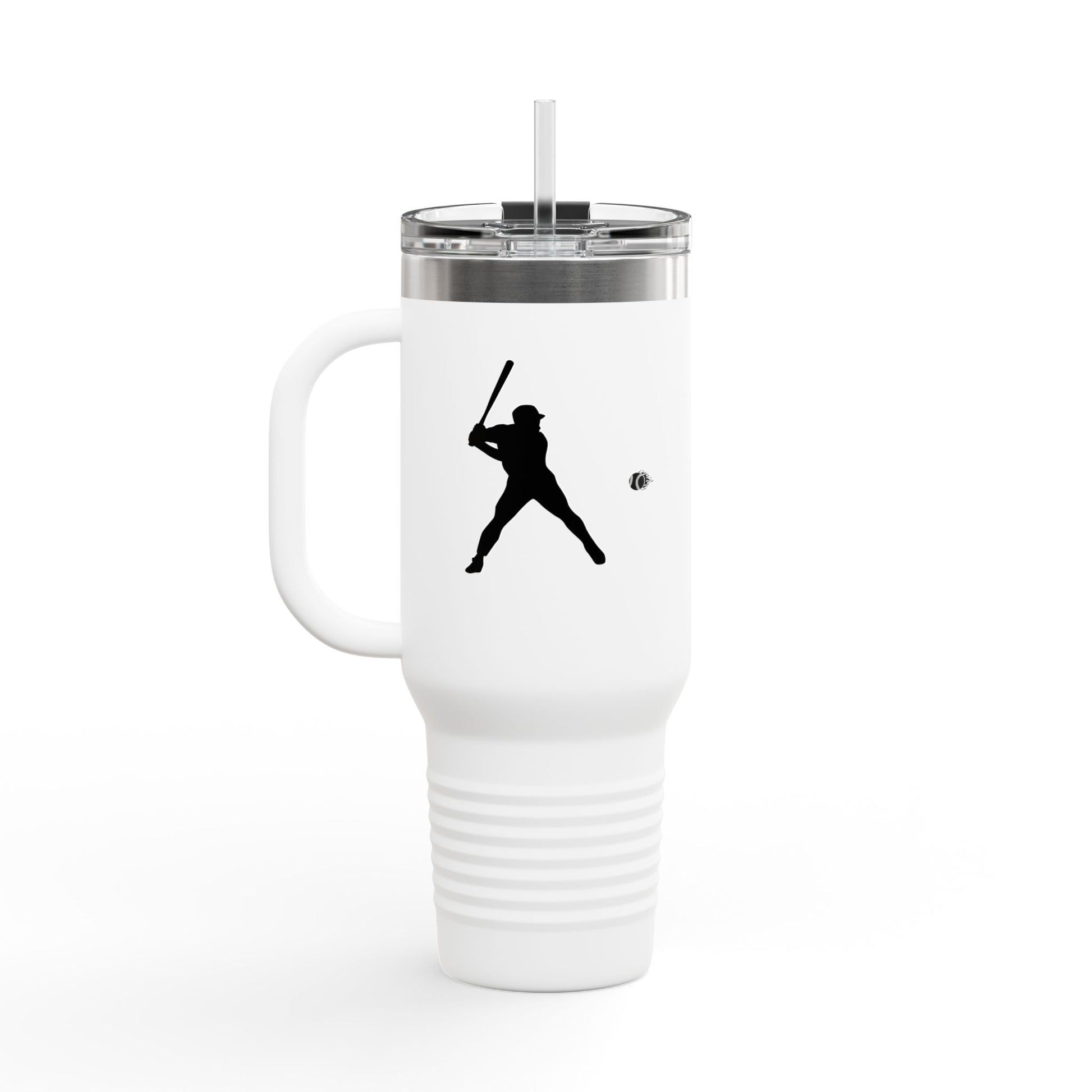 Baseball Player Insulated Travel Mug - 40oz, Sports Enthusiast Gift, Coffee Cup, Active Lifestyle, Personalized Mug, Custom Travel Tumbler - TRV