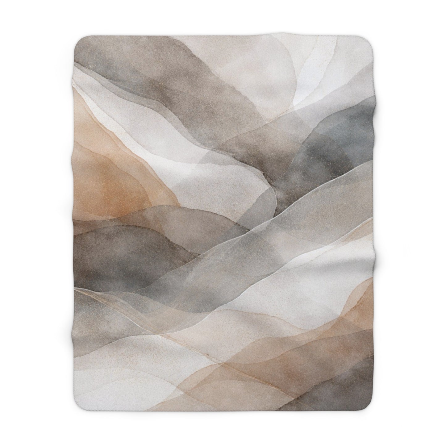 Abstract Sherpa Fleece Blanket