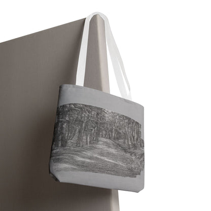 Scenic Path Tote Bag, Reversible Tote, Eco-Friendly Shopper, Outdoor Adventure Bag, Gift for Nature Lovers, Stylish Carryall - TRV