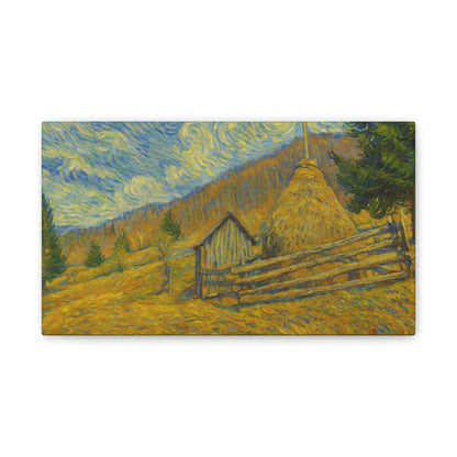 Vincent Van Gogh Inspired Canvas Print, Rustic Home Decor, Wall Art, Gift for Art Lovers, Country Landscape, Unique Art Piece - TRV