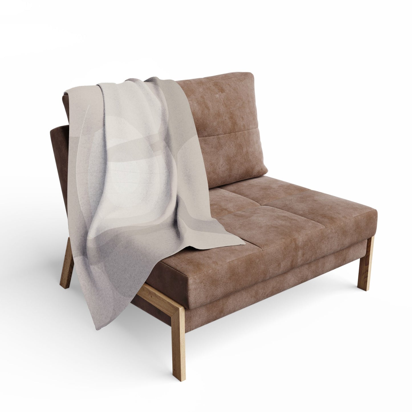 Abstract Neutral Swirls Arctic Fleece Blanket | Minimal Modern Throw