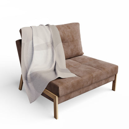 Abstract Neutral Swirls Arctic Fleece Blanket | Minimal Modern Throw