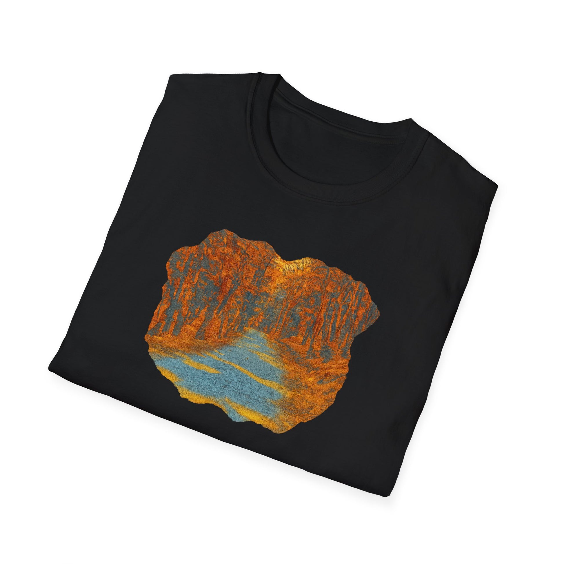 Nature-Inspired Unisex Softstyle T-Shirt, Outdoor Lover Gift, Casual Wear, Ideal for Hiking, Nature Trips, Unique Graphic Tee - TRV