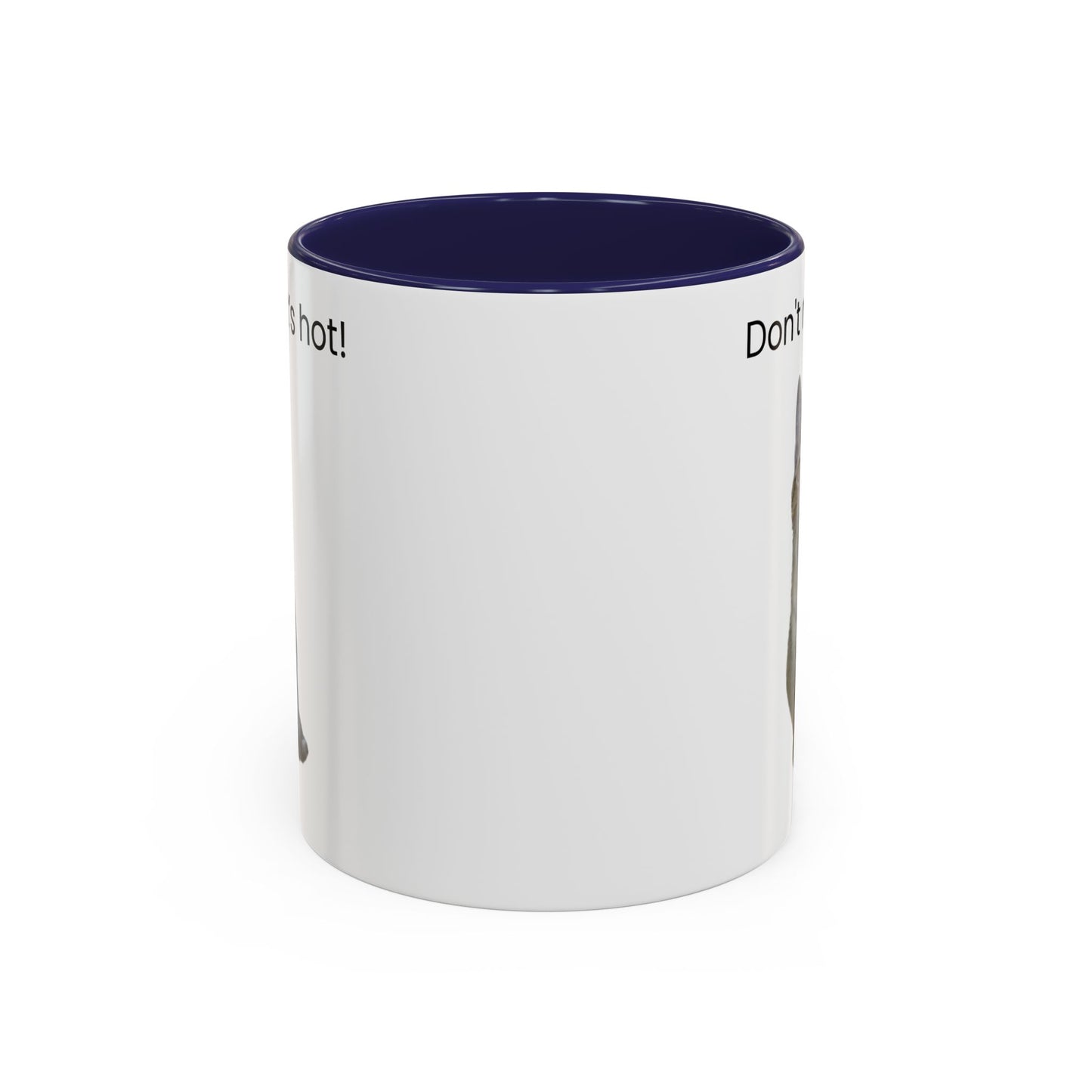 Cat Coffee Mug - "Don't rush, it's hot!" Accent Ceramic Mug (11/15 oz)