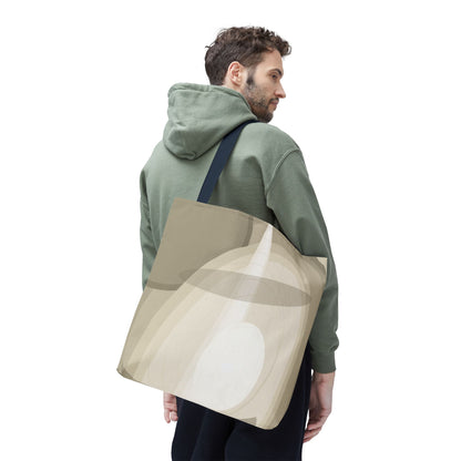 Neutral Abstract Light Beam Tote Bag | Minimalist Geometric Pattern