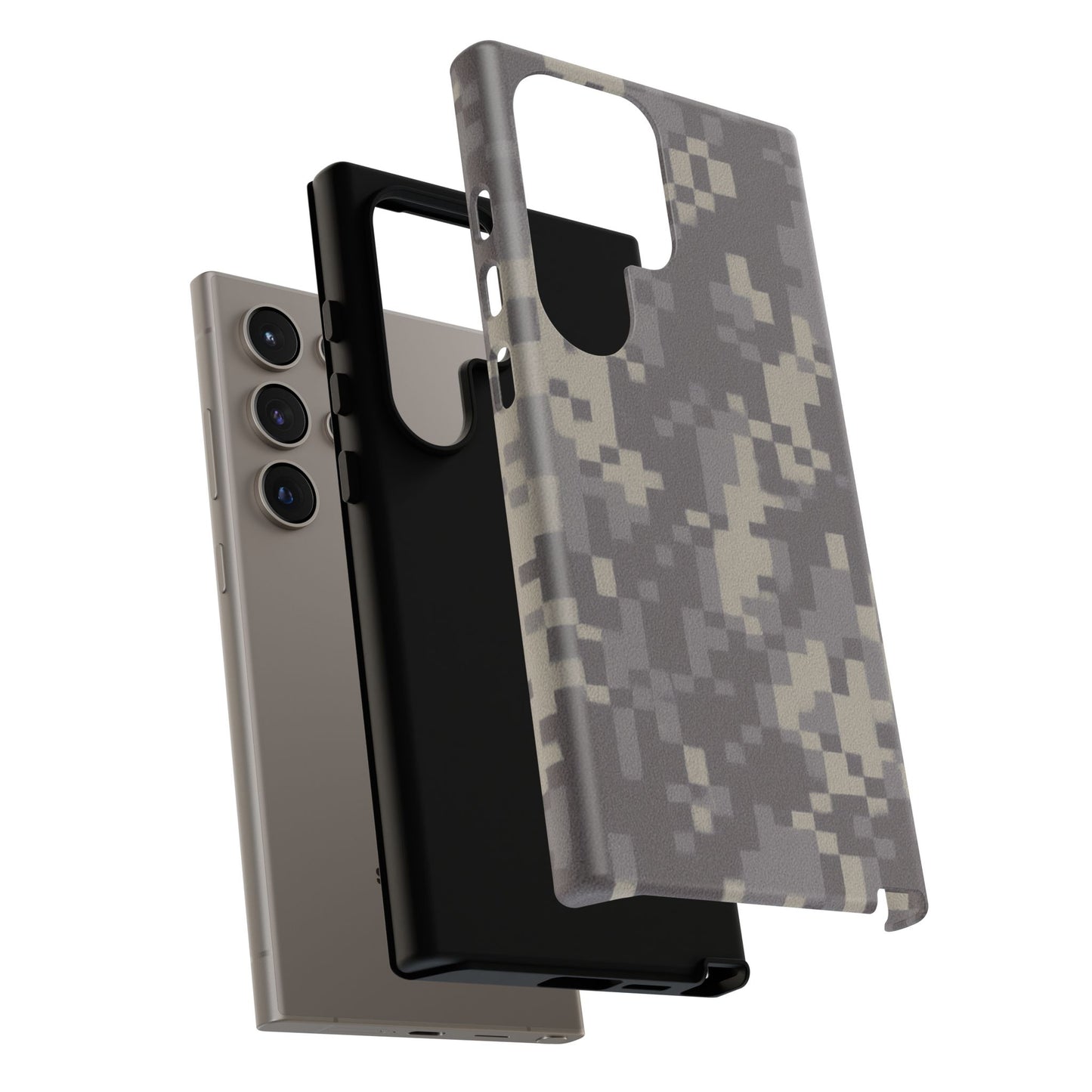 Rugged digital camouflage Printify tough phone case with durable protective cover for a smartphone.
