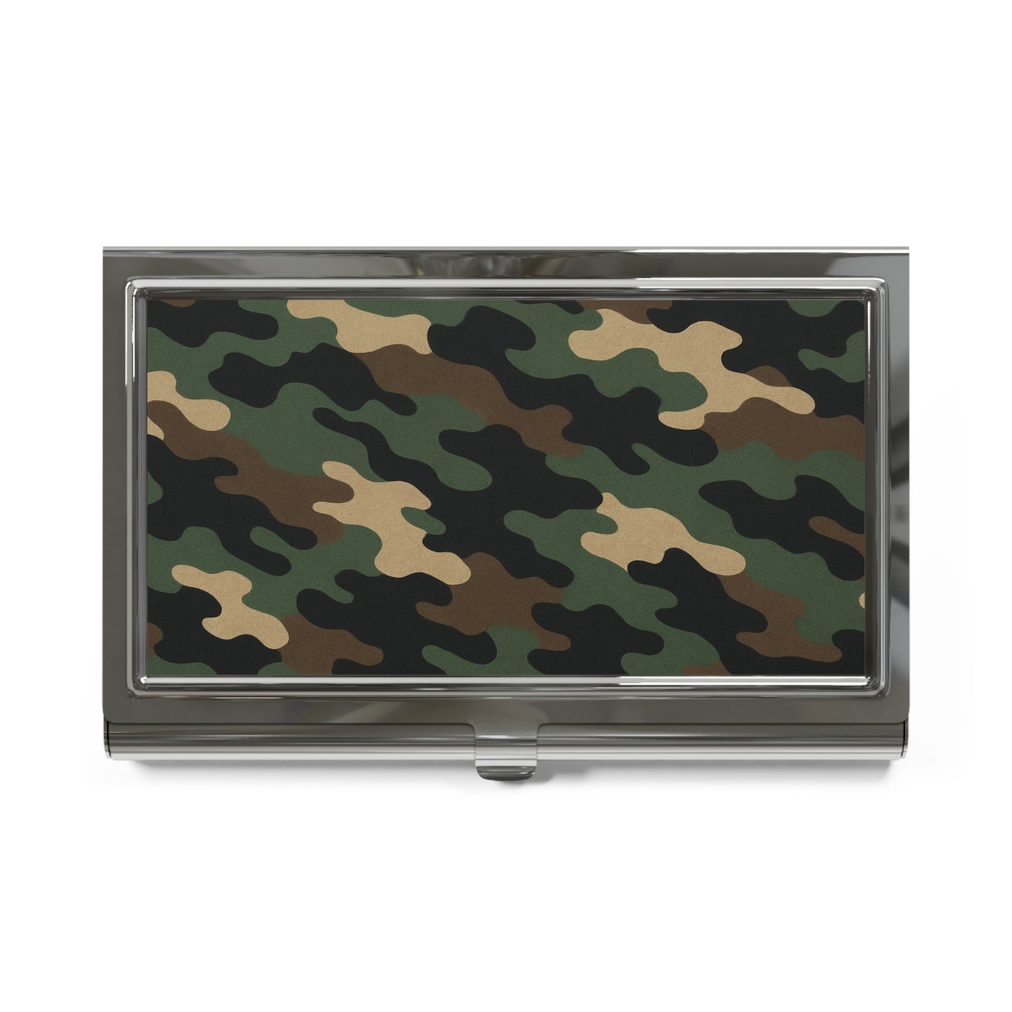 Camouflage Business Card Holder – Military Camo Metal Card Case