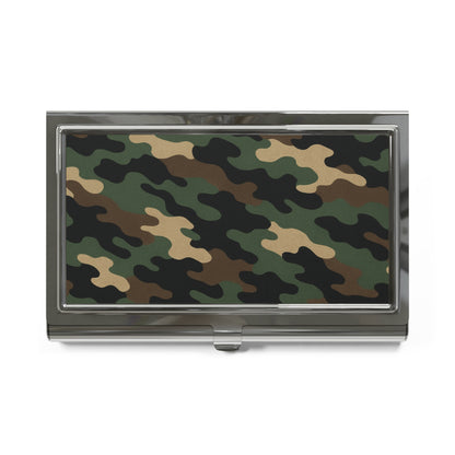 Camouflage Business Card Holder – Military Camo Metal Card Case
