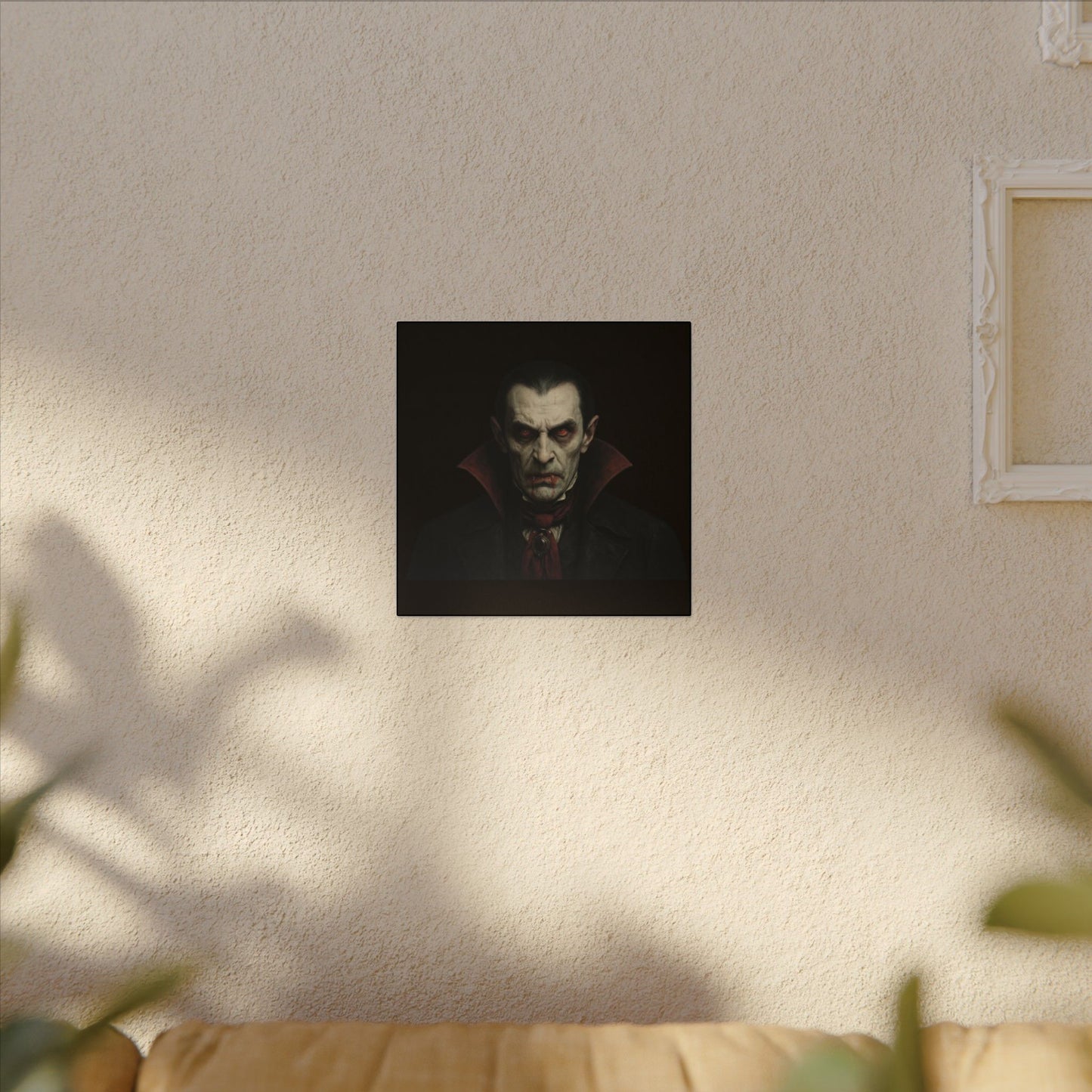 Vampire Portrait Canvas Wall Art – Gothic Dracula Matte Stretched Print