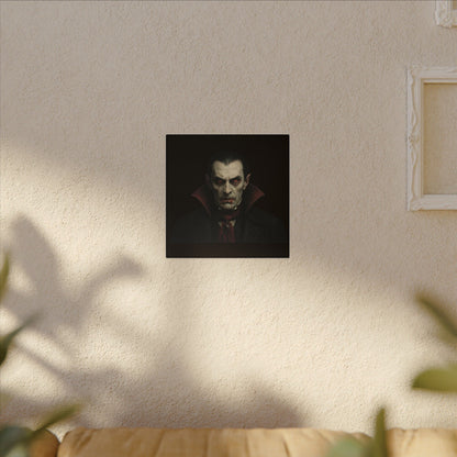 Vampire Portrait Canvas Wall Art – Gothic Dracula Matte Stretched Print