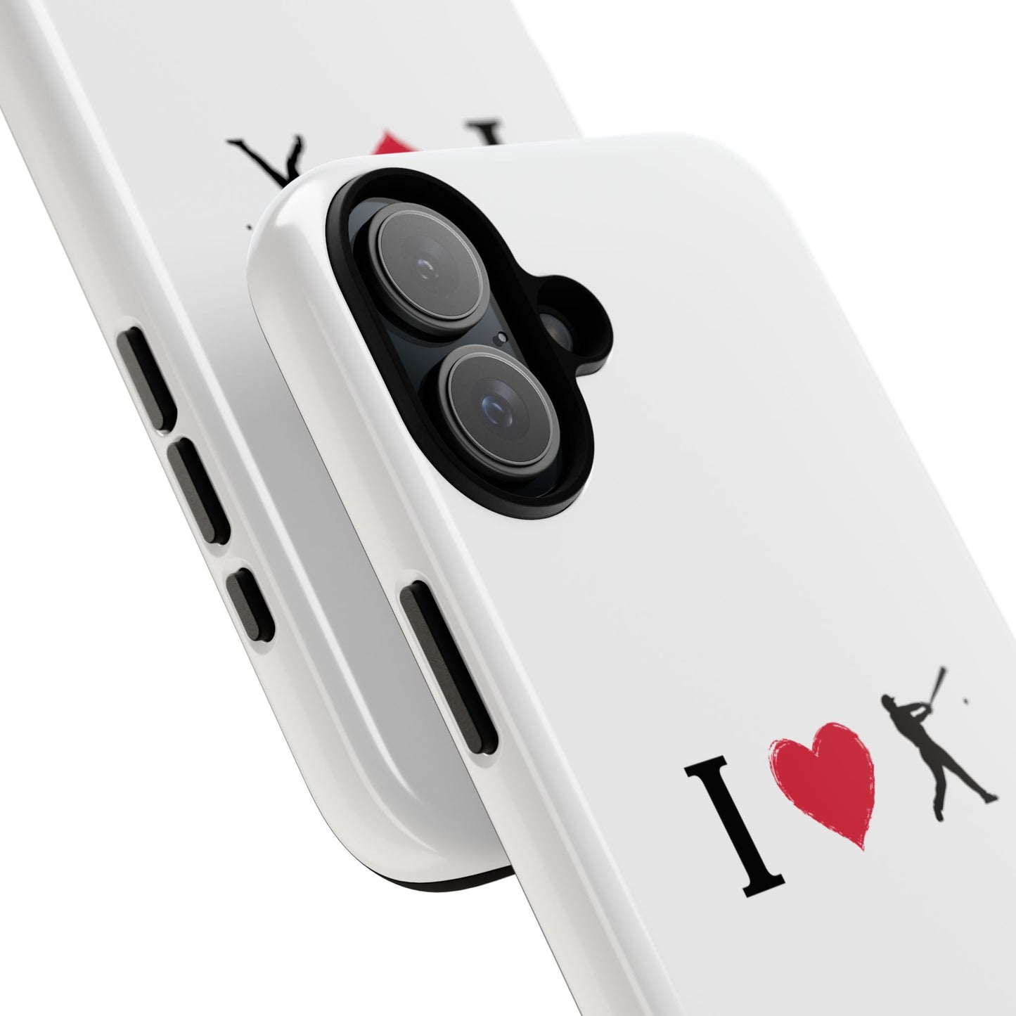 Baseball Love Phone Case, Tough Cases for Sports Lovers, i Heart Baseball Protection, Gift for Players, Cute Sports Case - TRV