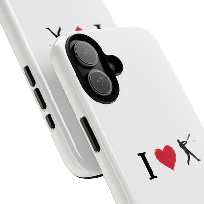 Baseball Love Phone Case, Tough Cases for Sports Lovers, i Heart Baseball Protection, Gift for Players, Cute Sports Case - TRV