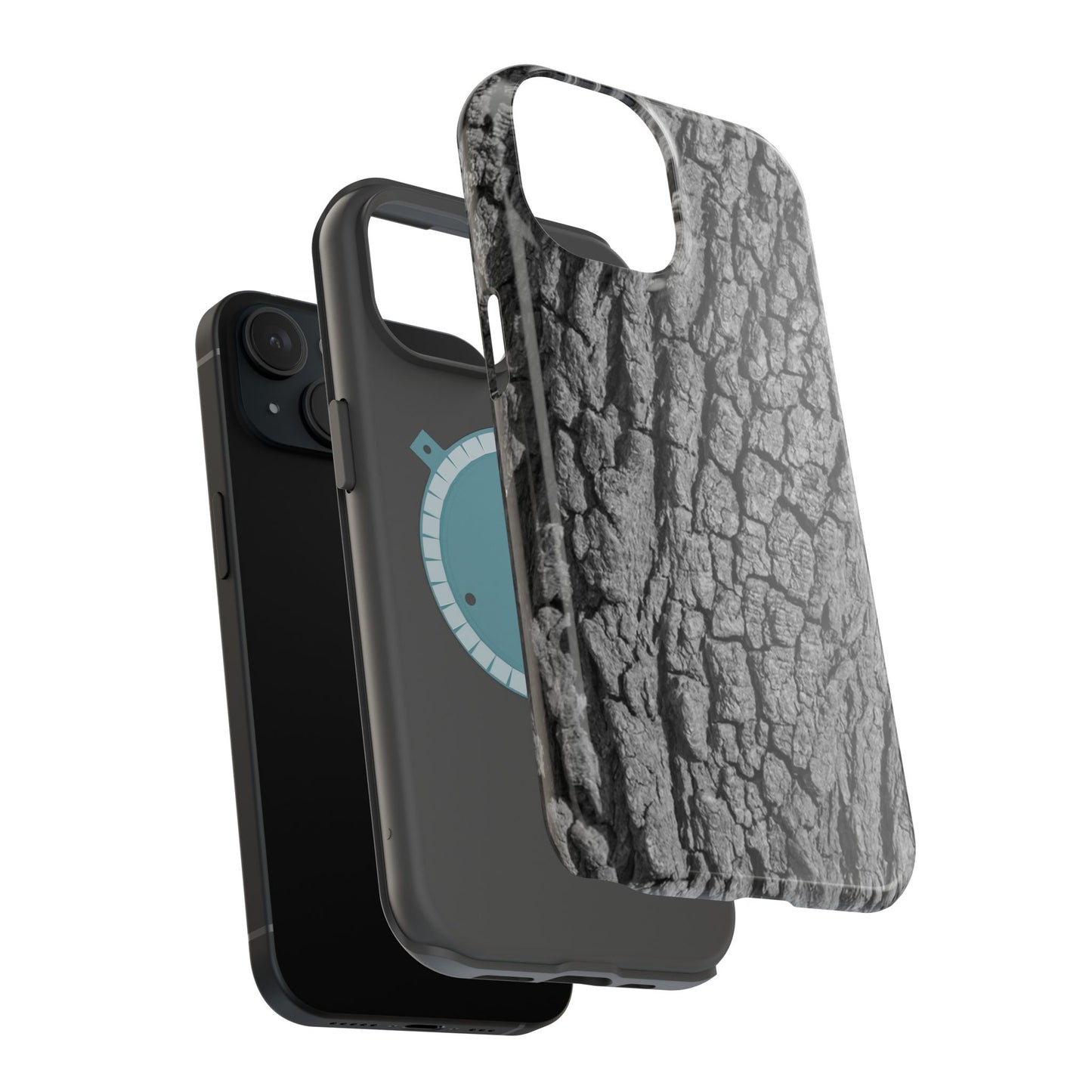 Bark Texture Magnetic Impact Phone Case