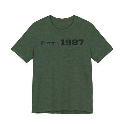 Est. 1987 Unisex Tee - Vintage Style Shirt, 80s Birth Year Gift, Casual Wear, Birthday T-Shirt, Retro Graphic Tee