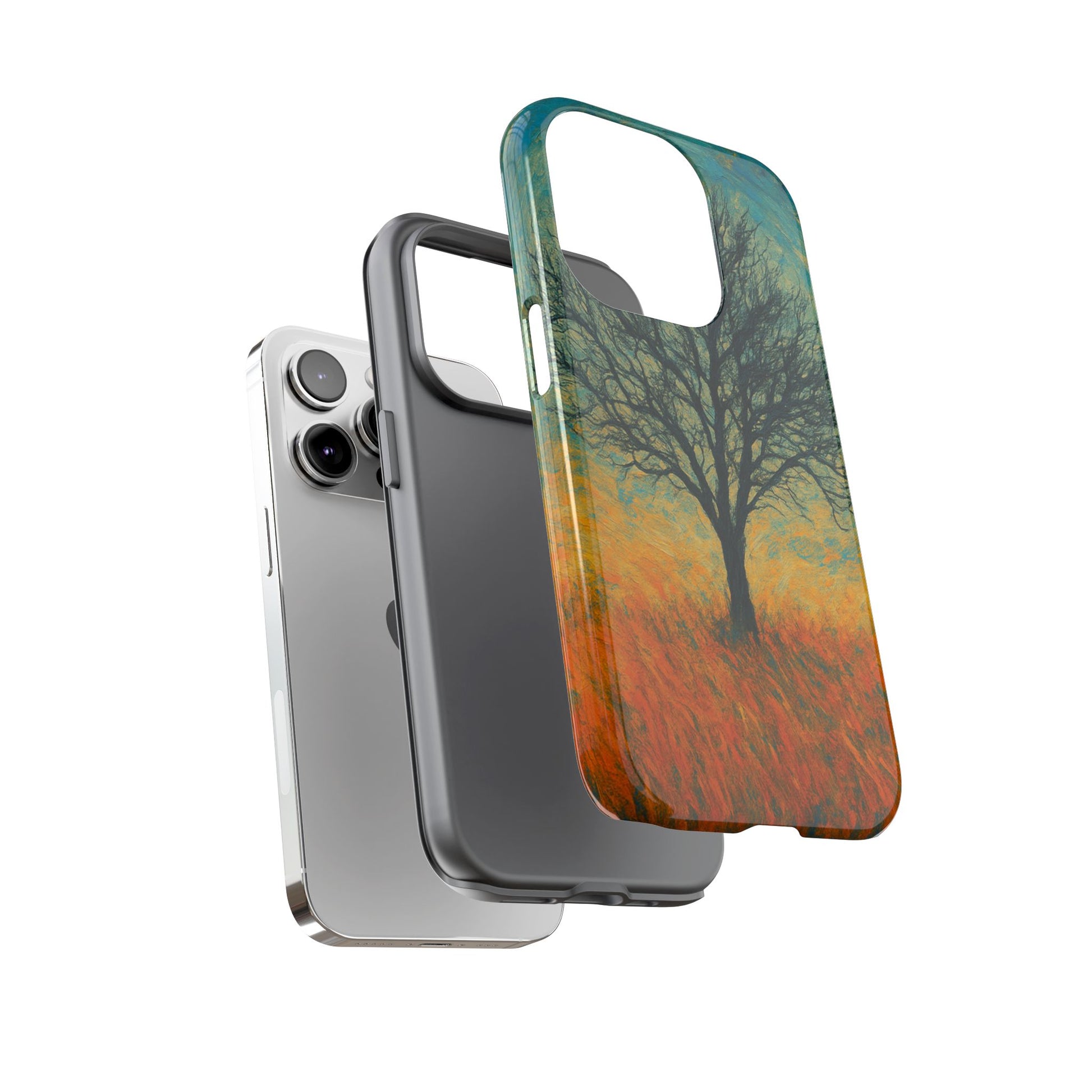 Artistic Phone Case with Tree Design, Nature Lover Gift, Unique Phone Cover, Holiday Present, Eco-friendly Tech Accessories - TRV