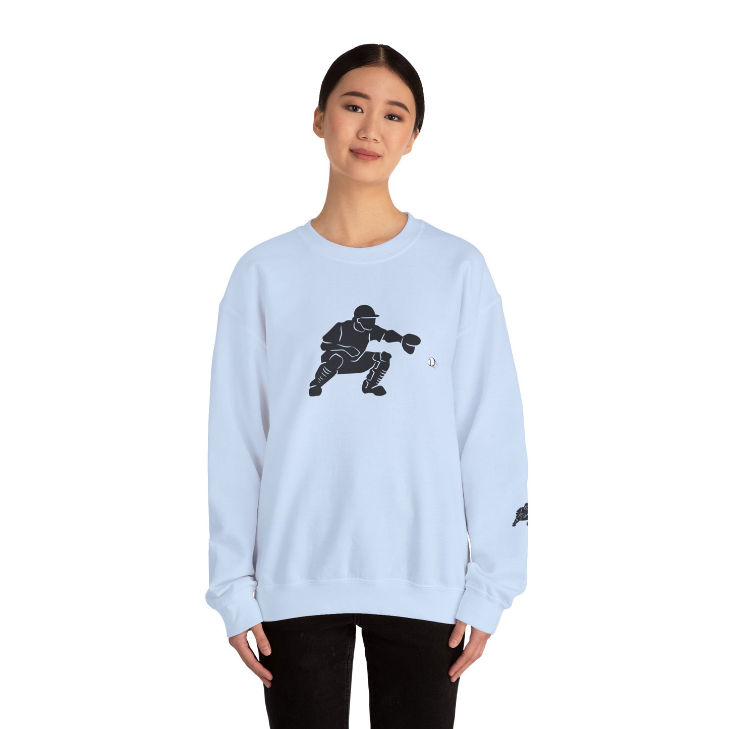 Baseball Catcher Crewneck Sweatshirt | Unisex Sports Apparel | Perfect for Game Days, Gifts, and Casual Wear | Baseball Lover's Gift - TRV