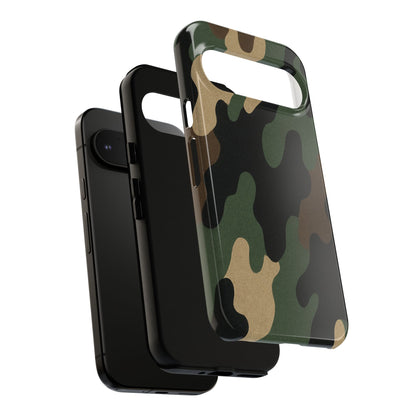 Rugged military green camo phone case by Printify, protective cover with tough, durable design for smartphones.
