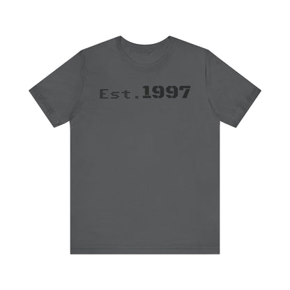 Est. 1997 Unisex Jersey Short Sleeve Tee - Vintage Style, Perfect for Birthdays, Casual Wear, Gifts, Anniversaries, Retro Fashion