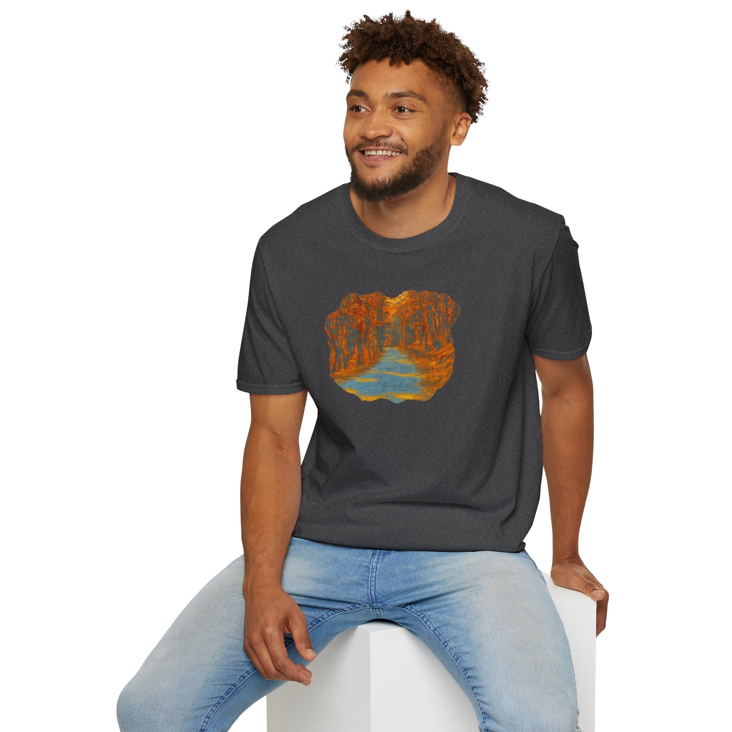 Autumn Pathway Unisex Softstyle T-Shirt, Cozy Fall Shirt, Nature Lover Tee, Scenic Route Top, Gift for Hikers, Casual Wear, Outdoor [...]