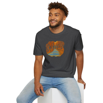 Autumn Pathway Unisex Softstyle T-Shirt, Cozy Fall Shirt, Nature Lover Tee, Scenic Route Top, Gift for Hikers, Casual Wear, Outdoor [...]