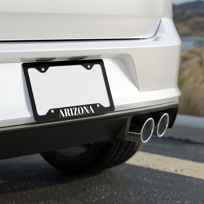 Arizona Metal License Plate Frame — Stainless Steel Car Tag Holder