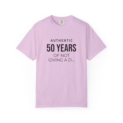 Custom garment-dyed T-shirt by Printify featuring a plain, soft fabric in vibrant colors, ideal for personalized designs.