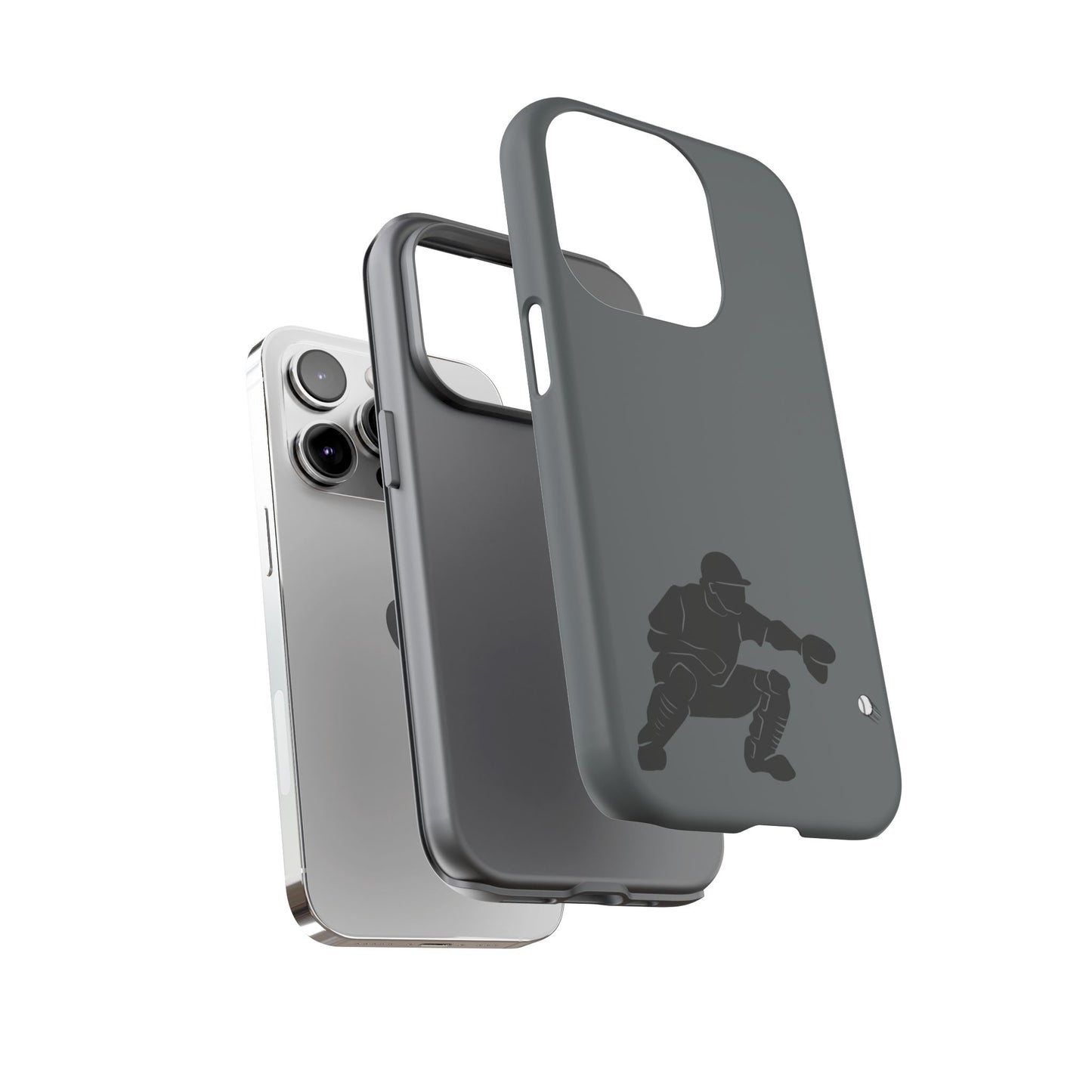 Baseball Catcher Phone Case, Sports Phone Accessory, Tough Cases, Gift for Athletes, Sports Fan Merchandise, Unique Design - TRV