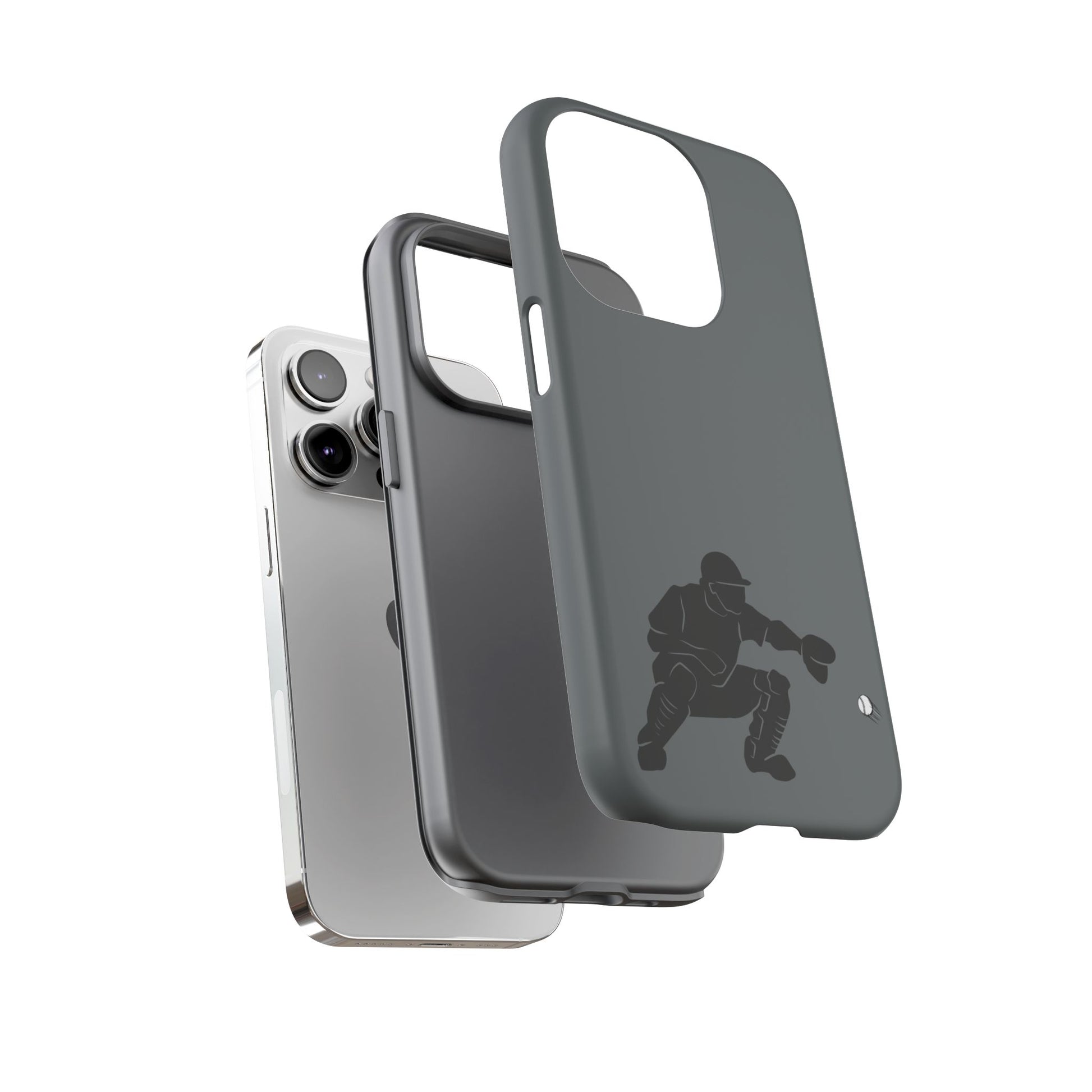 Baseball Catcher Phone Case, Sports Phone Accessory, Tough Cases, Gift for Athletes, Sports Fan Merchandise, Unique Design - TRV