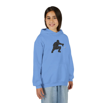 Youth Baseball Catcher Hoodie, Sporty Sweatshirt for Kids, Perfect Gift for Young Athletes, Team Spirit Gear, Sports Event Apparel