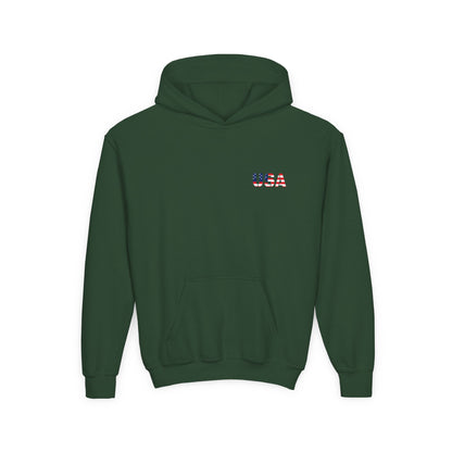 USA Flag Youth Hoodie, Youth Sweatshirt, Cool Hoodie for Kids, American Pride Apparel, Comfortable Boys and Girls Sweatshirt