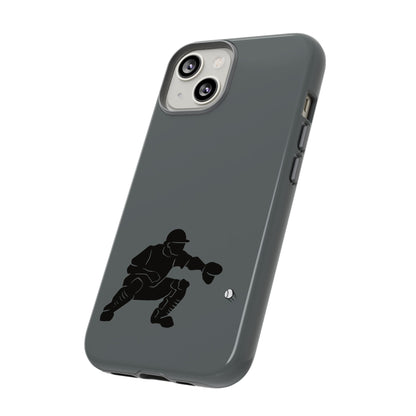 Printify baseball catcher phone case, tough protective cover for smartphone with baseball catcher design and durable material.
