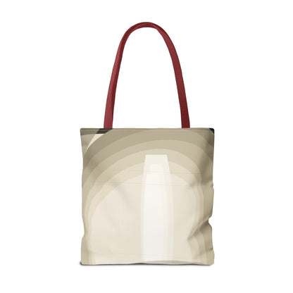Neutral Abstract Light Beam Tote Bag | Minimalist Geometric Pattern