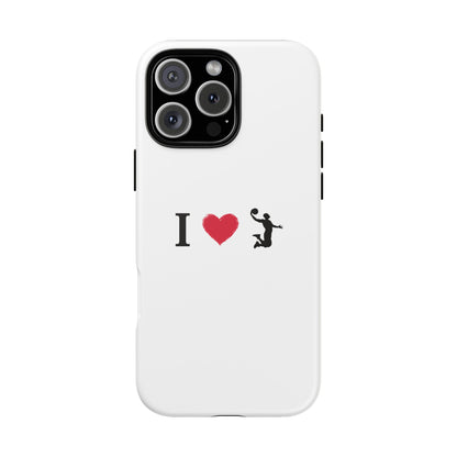 I Love Basketball Phone Case, Sporty Cell Cover, Basketball Gift for Players, Tough Cases, Love for Sports Accessories - TRV