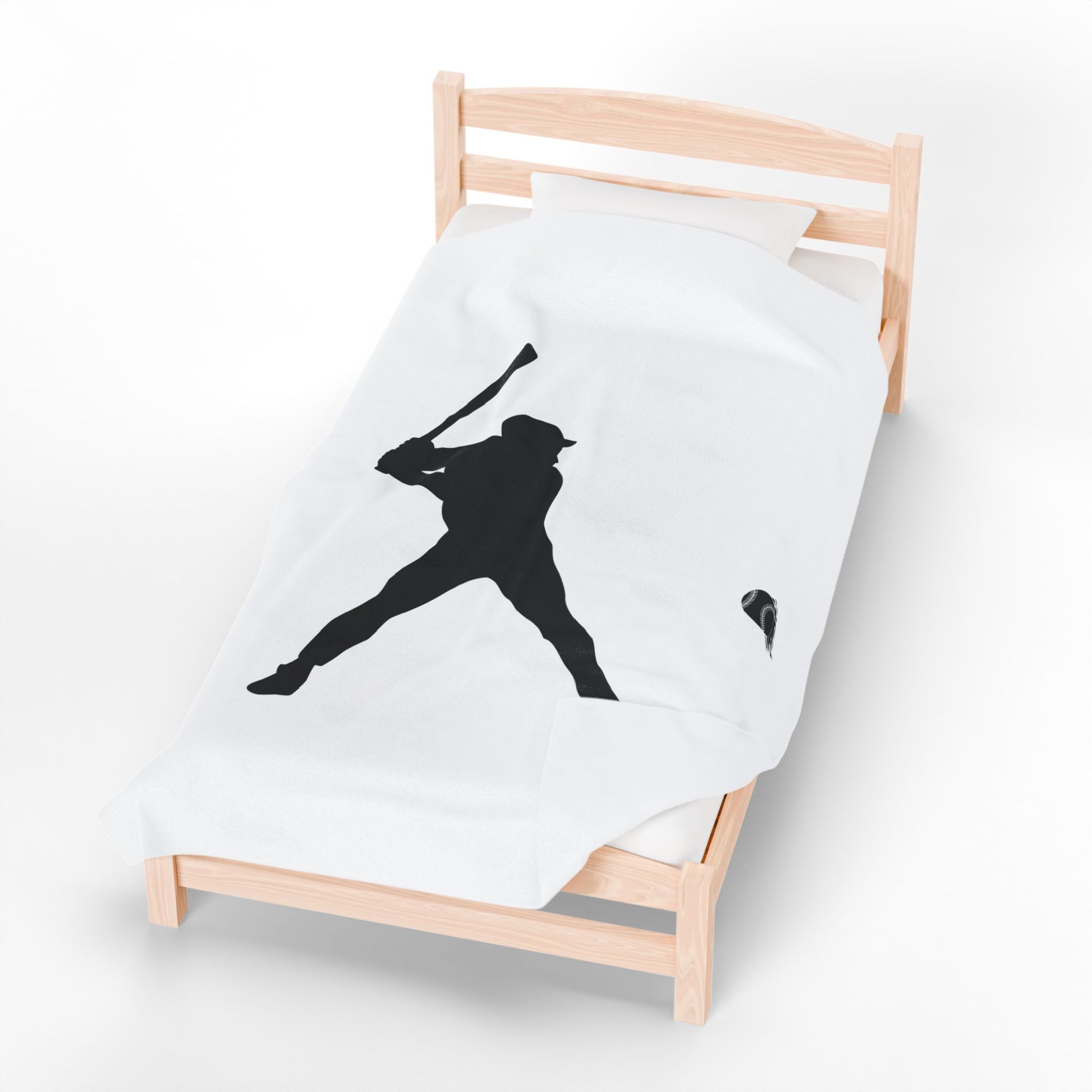 Baseball Player Plush Blanket | Soft Sports Throw, Cozy Gift for Athletes, Home Decor, Game Day Blanket, Perfect for Birthdays - TRV
