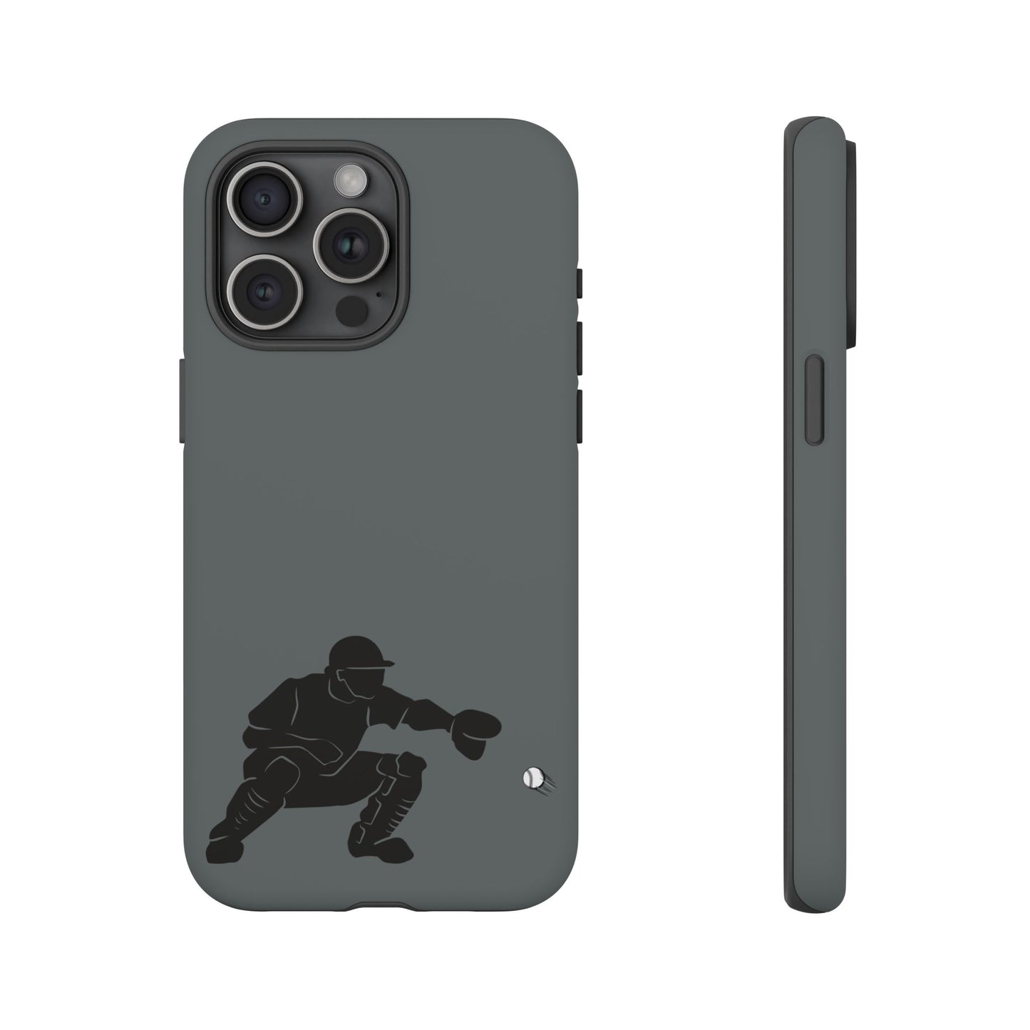 Baseball Catcher Phone Case, Sports Phone Accessory, Tough Cases, Gift for Athletes, Sports Fan Merchandise, Unique Design - TRV