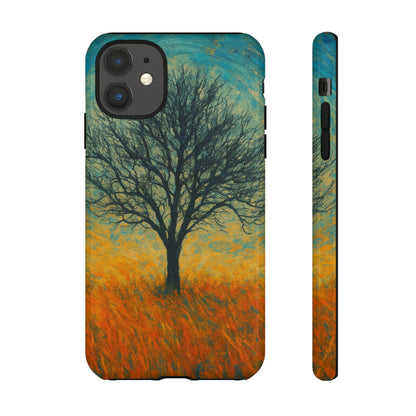 Artistic Phone Case with Tree Design, Nature Lover Gift, Unique Phone Cover, Holiday Present, Eco-friendly Tech Accessories - TRV