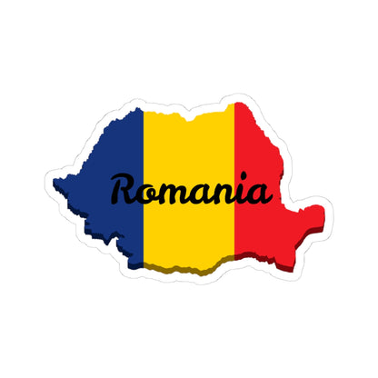 Romania Map Kiss-Cut Stickers | Travel Decor, Laptop Stickers, Gift for Romanians, Scrapbooking, Car Stickers