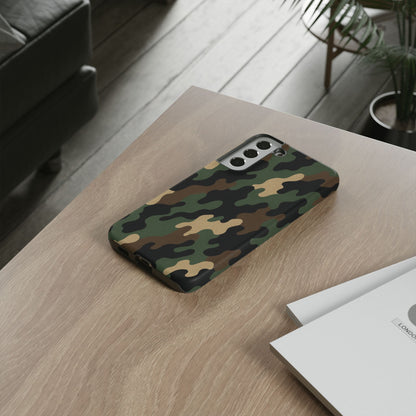 Camouflage tough phone case by Printify, rugged camo protective case for smartphones with durable design and military-inspired pattern.