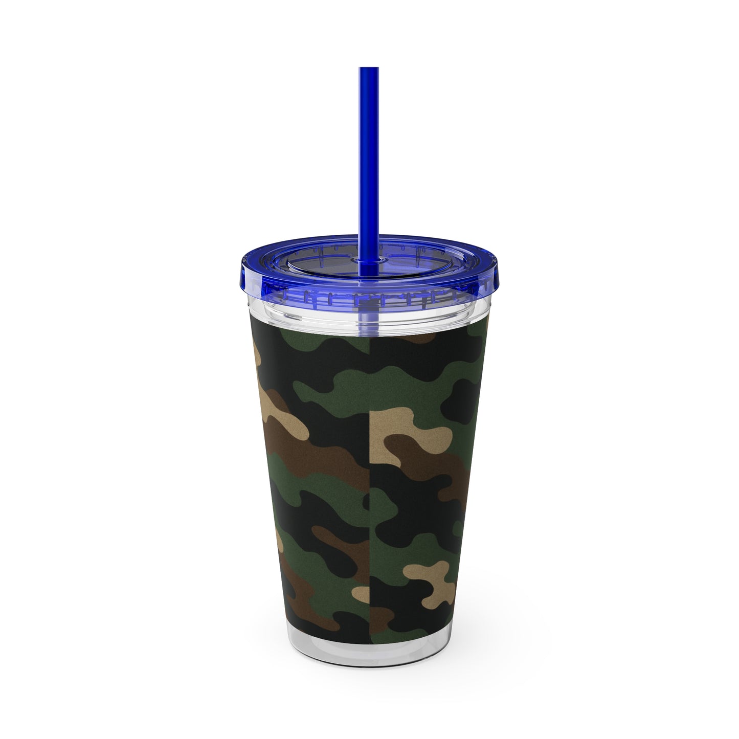 Stylish Camo Tumbler, 16oz Cup with Straw, Perfect for Outdoor Adventures, Gifts for Him, Travel Mug, Eco-friendly Drinkware, Camping - TRV