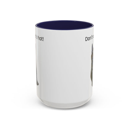 Cat Coffee Mug - "Don't rush, it's hot!" Accent Ceramic Mug (11/15 oz)