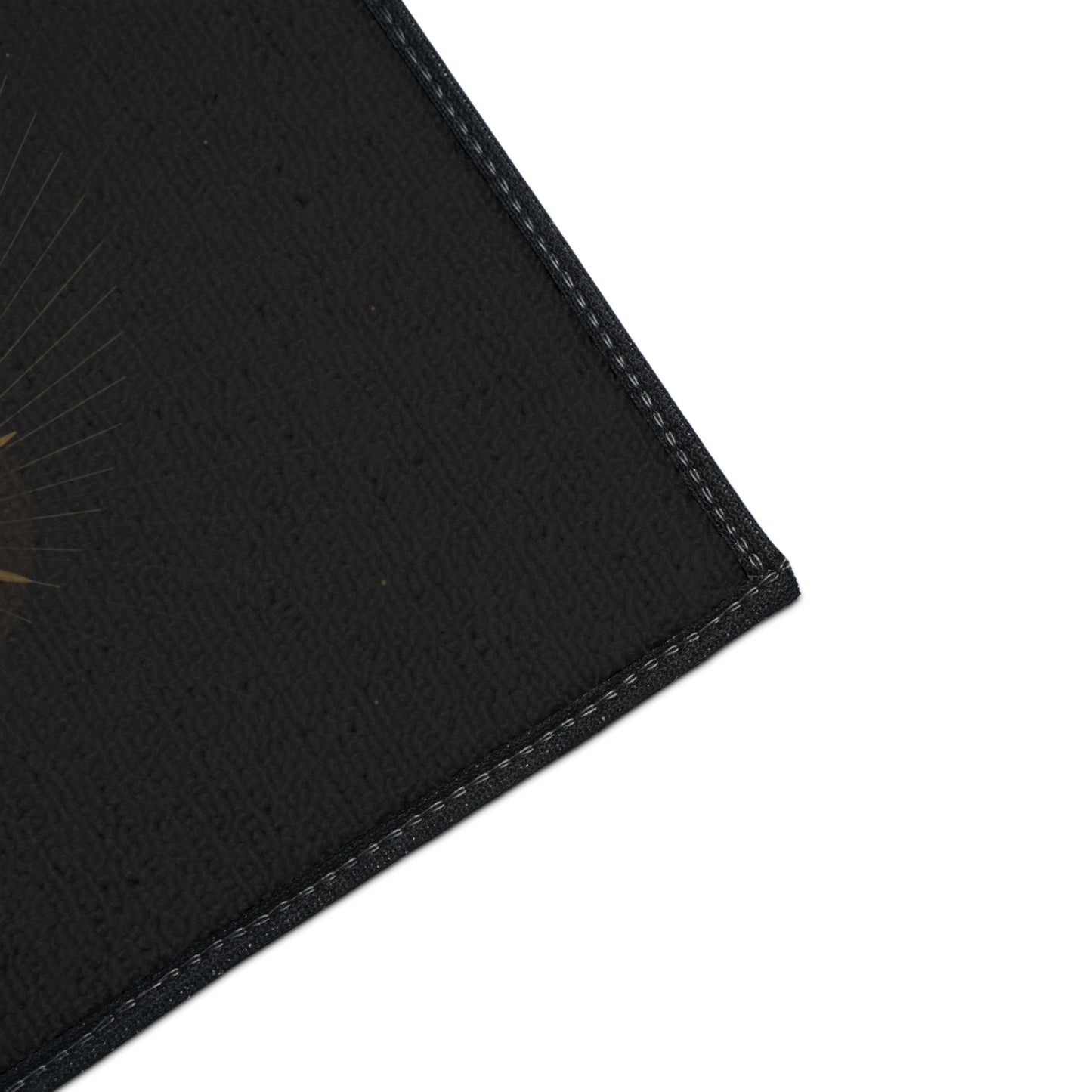 Radiant Star Burst Floor Mat | Black Entrance Rug - TRV