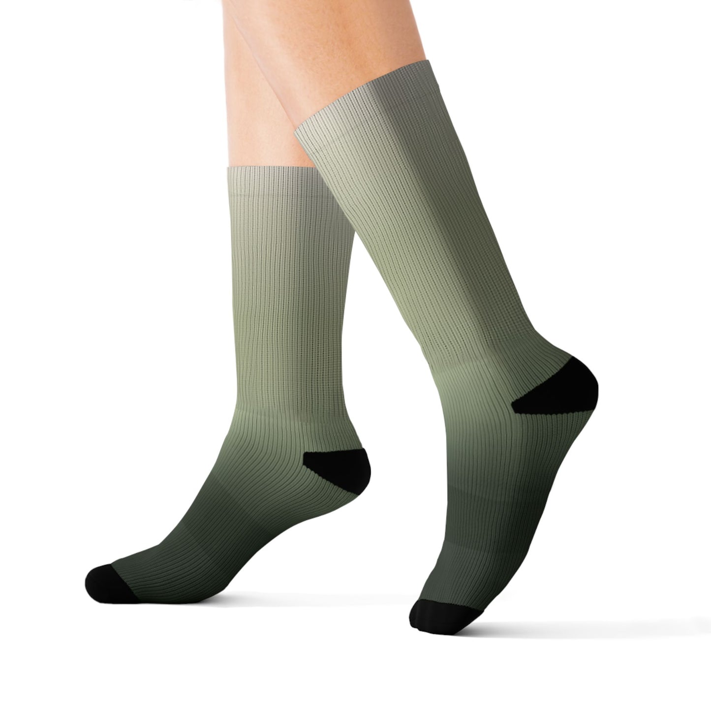 Green Ombre Gradient Socks | Sublimation Socks